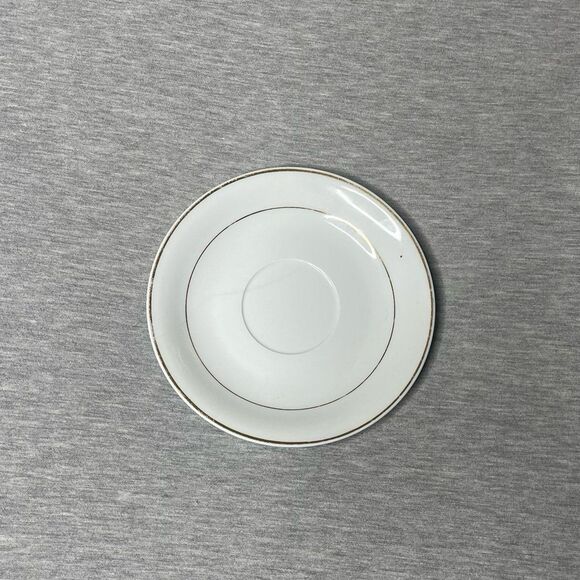 Potter & Smith Vintage Porcelain White Gold Liner Tea Cup Dish Plate - Picture 1 of 4